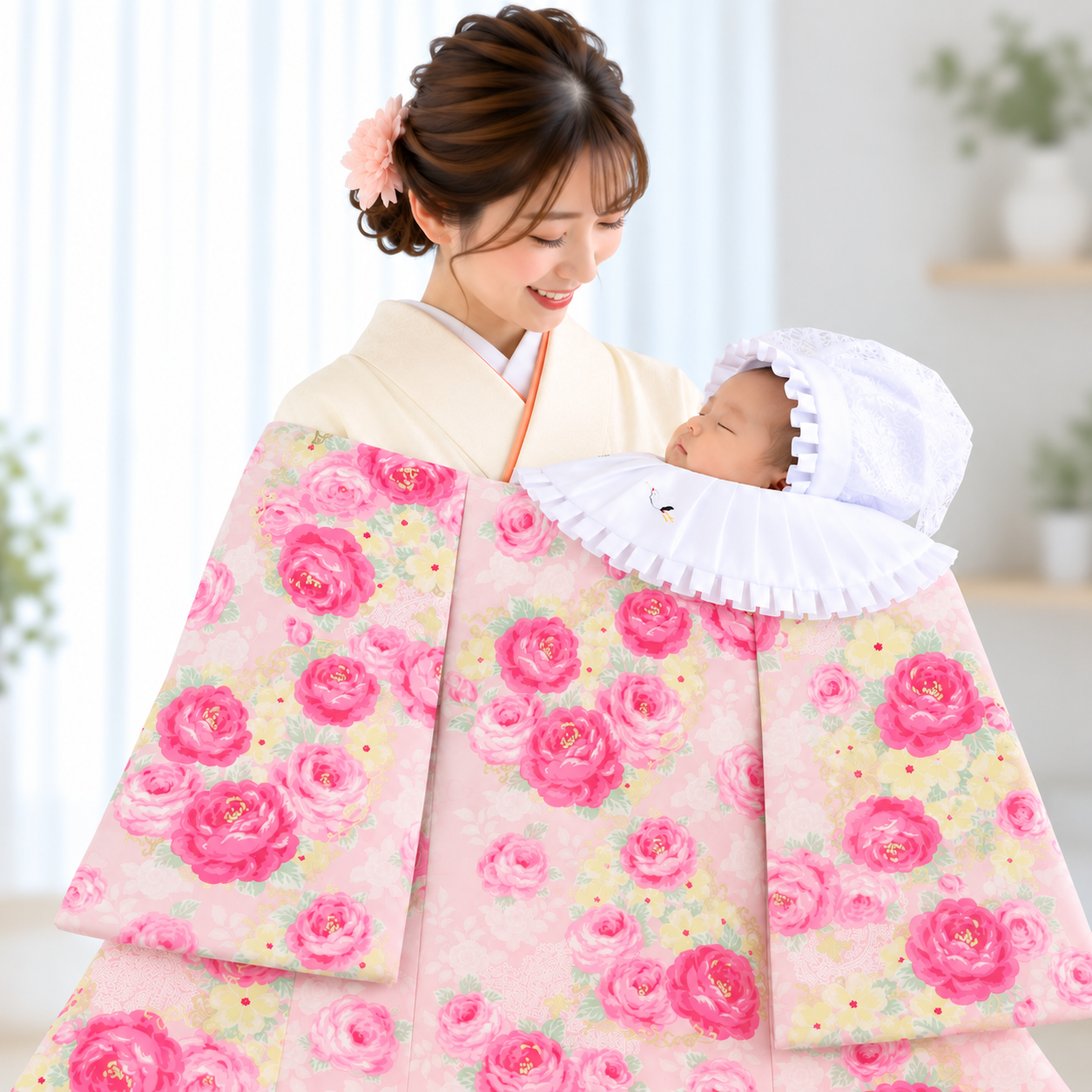 お宮参り　産着　女の子